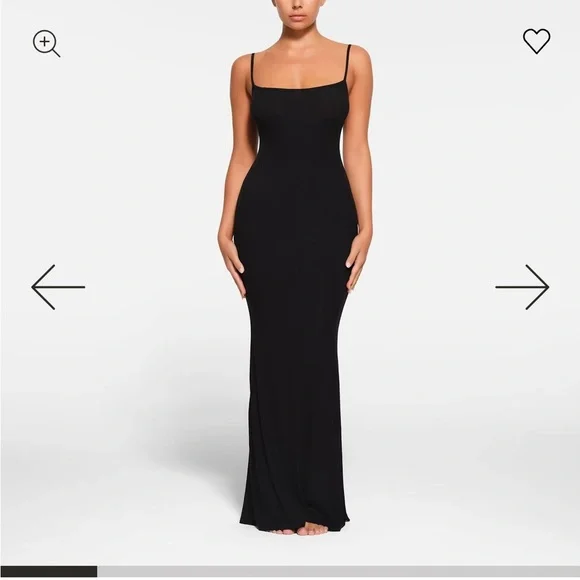 SKIMS | Dresses | Skims Black Soft Lounge Long Slip Dress M | Poshmark